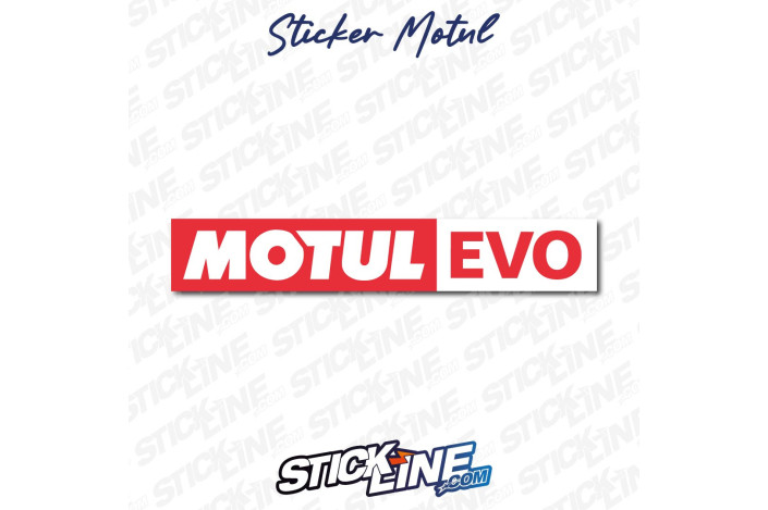 Sticker MOTUL EVO Rouge et Blanc – Autocollant Racing | Stick Line