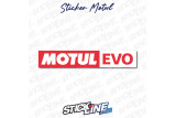 Sticker MOTUL EVO Rouge et Blanc – Autocollant Racing | Stick Line