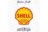 Sticker Shell Vintage Rouge et Jaune – Logo Rétro | Stick Line