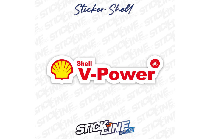 Sticker Shell V-Power Rouge et Blanc – Racing | Stick Line
