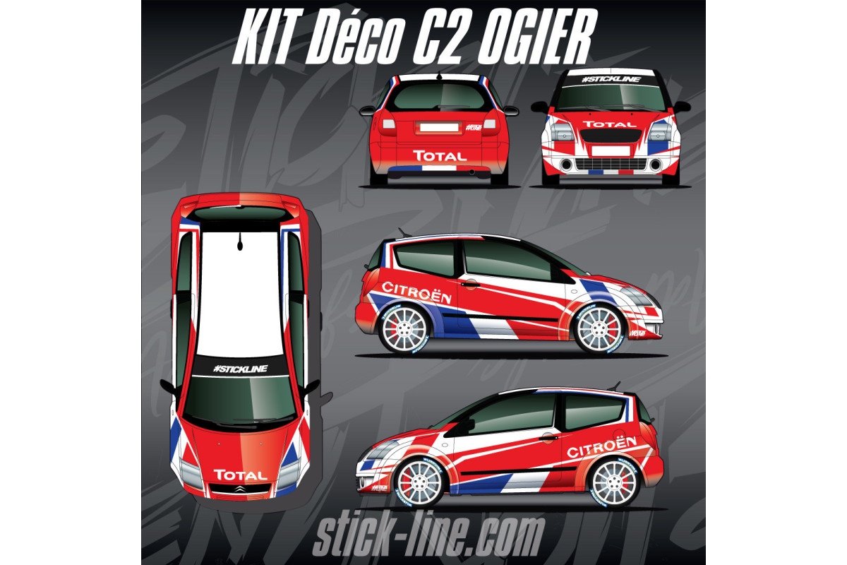 Kit Déco Citroën C2 Ogier – Rallye WRC | Stick Line