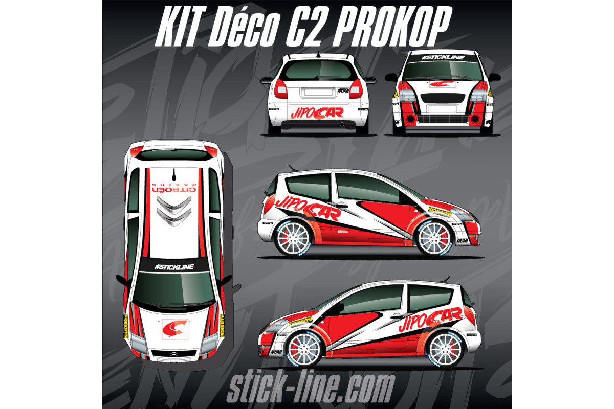 Kit Déco Citroën C2 Prokop – Rallye WRC | Stick Line