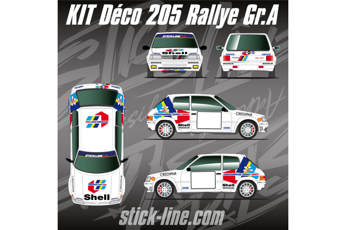 Kit déco Peugeot 205 Groupe A - Stick Line
