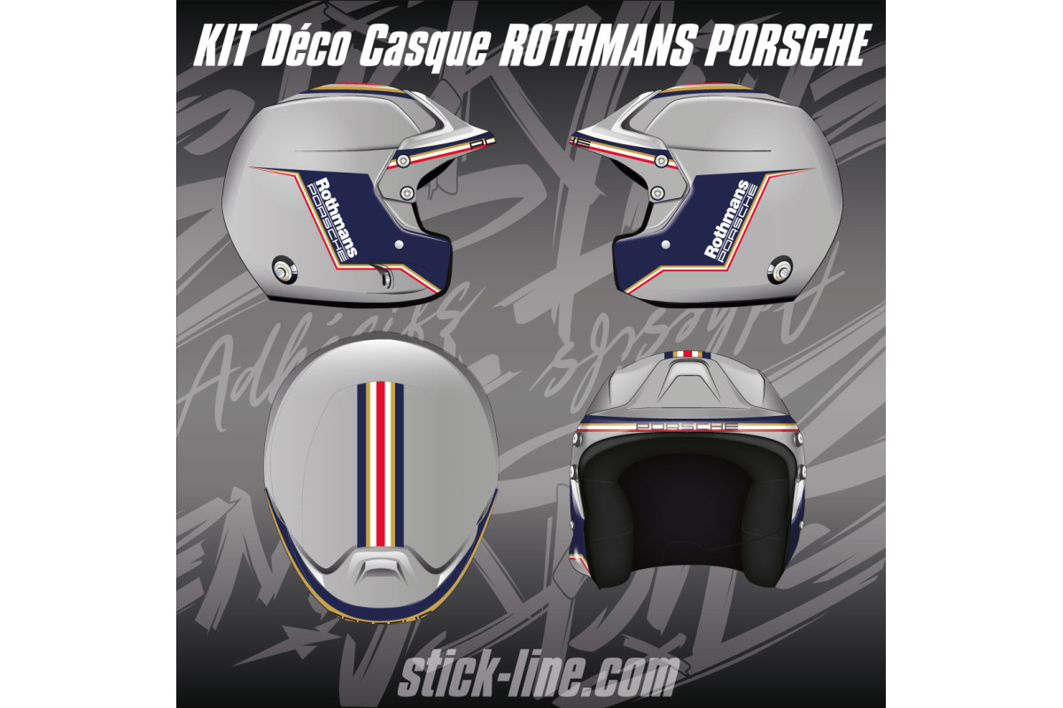 Kit déco Casque Rothmans Porsche – Rallye | Stick Line