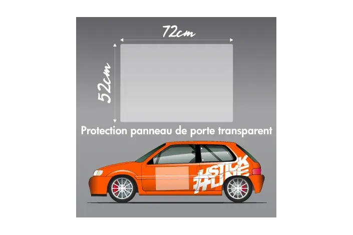 Panneau de porte Transparent 72 x 52 cm