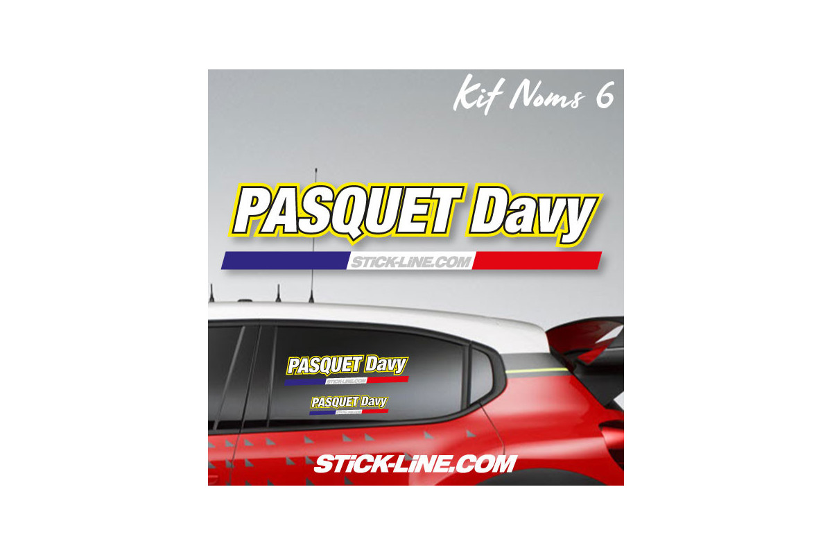 Kit Nom V6 Pilote & Copilote – Rallye | Stick Line