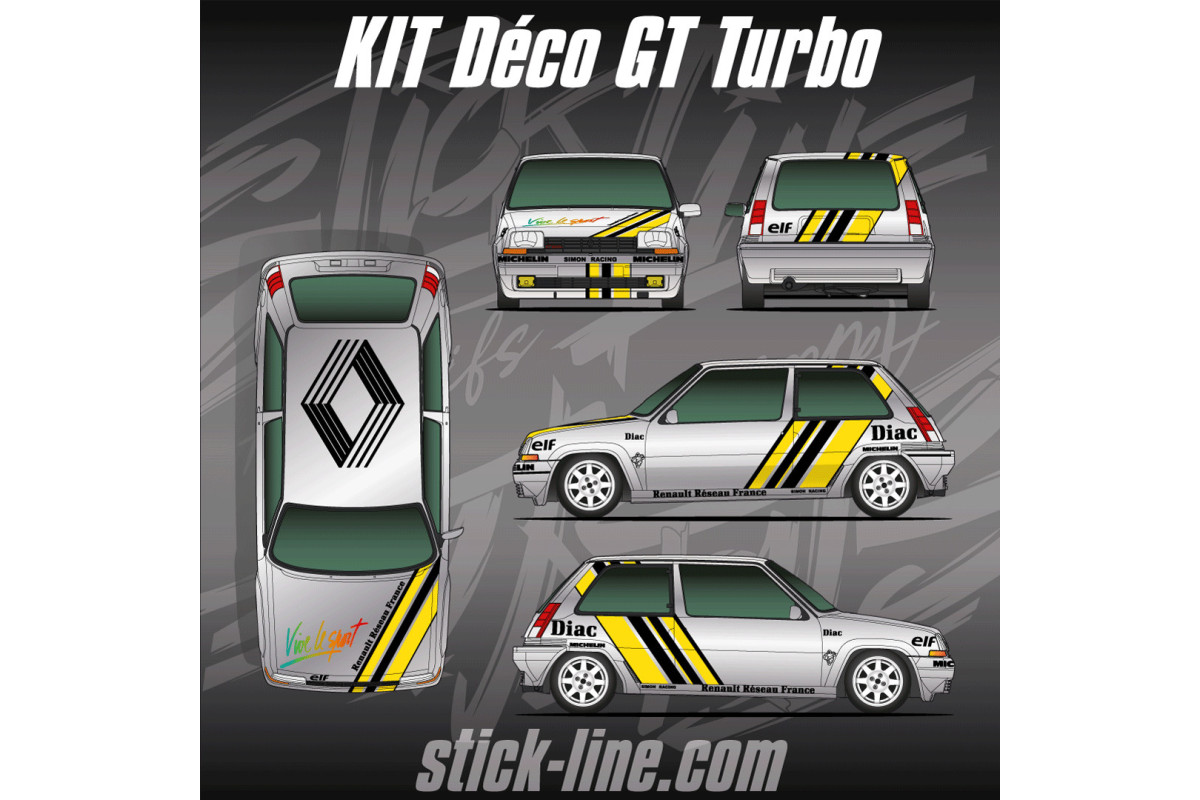 Kit déco Renault 5 GT Turbo Alain Oreille – Rallye | Stick Line