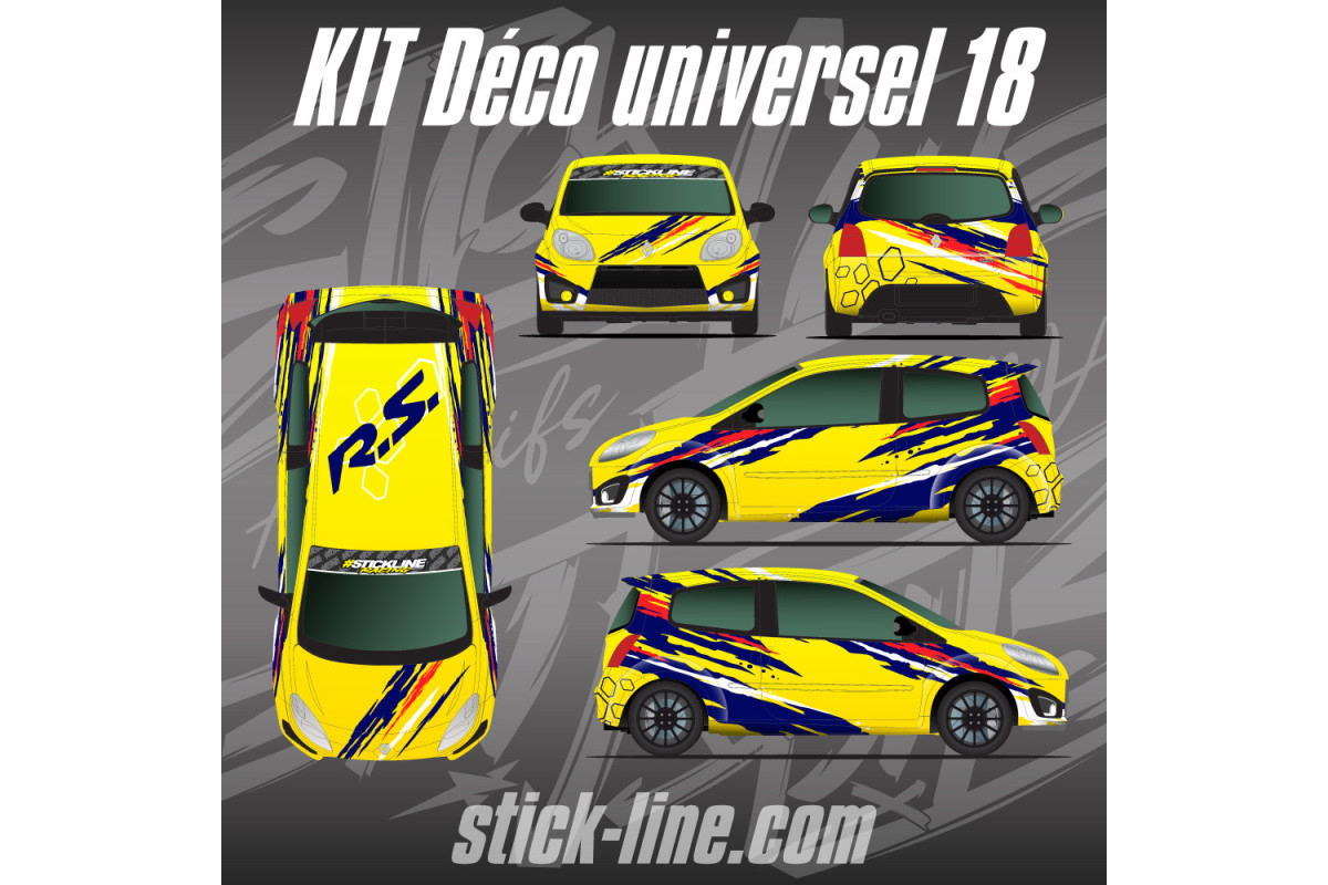 Kit déco Universel 18 Rallye – Personnalisation véhicule | Stick Line
