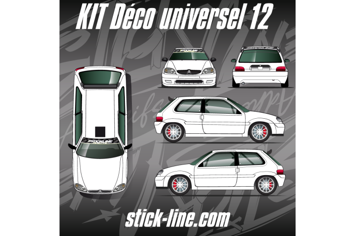 Kit déco Universel 12 Rallye – Personnalisation véhicule | Stick Line