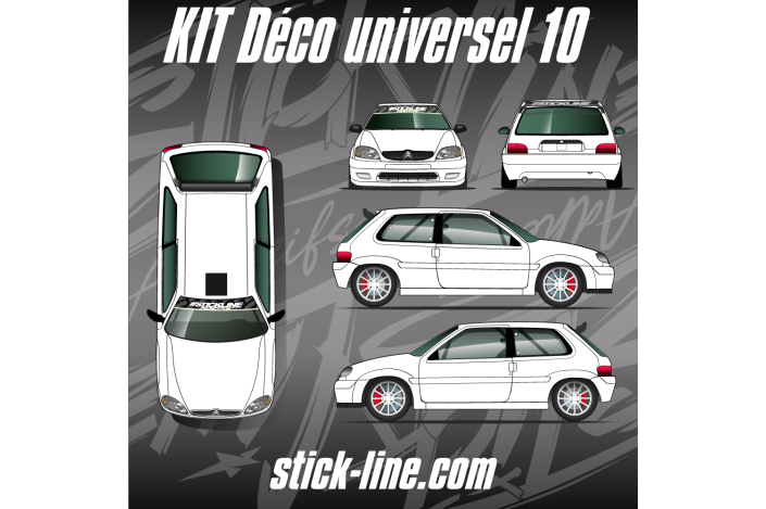 Kit déco Universel 10 Rallye – Personnalisation véhicule | Stick Line