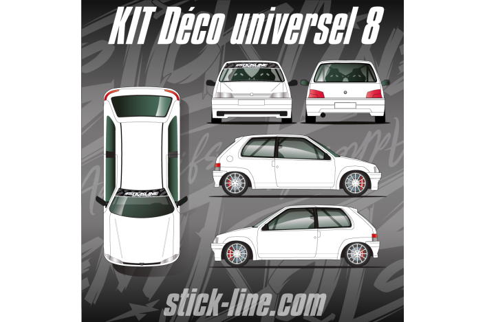 Kit déco Universel 08 Rallye – Personnalisation véhicule | Stick Line