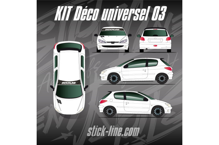 Kit déco Universel 03 Rallye – Personnalisation véhicule | Stick Line