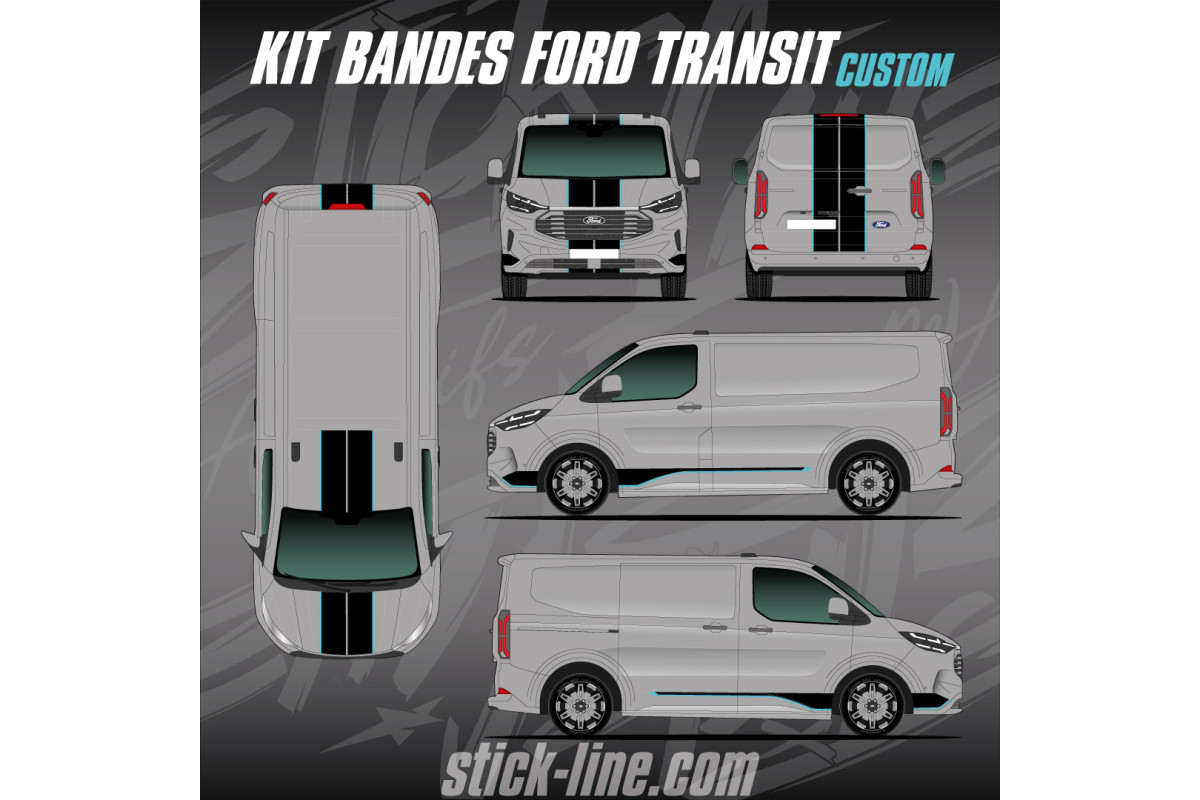 Kit Bandes Stick Line pour Ford Transit custom 2024