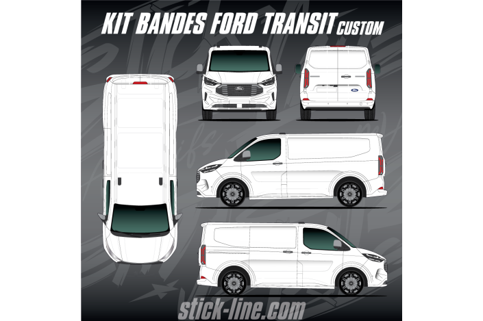 Bandes Ford Transit 2024 – Kit déco personnalisé | Stick Line