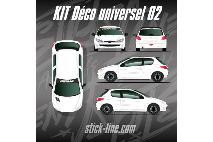 Kit déco Universel 02 Rallye – Personnalisation véhicule | Stick Line
