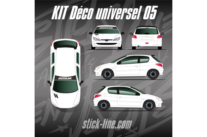 Kit déco Universel 05 Rallye – Personnalisation véhicule | Stick Line