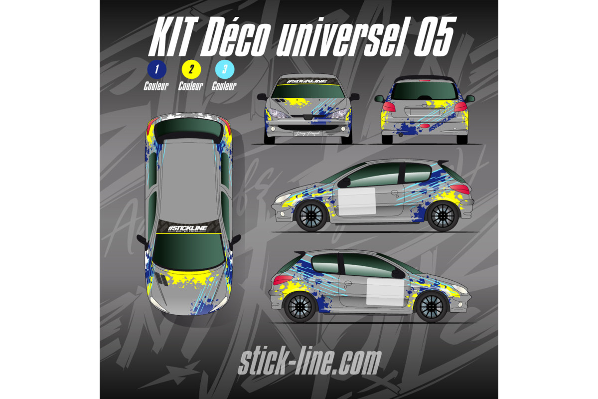 Kit déco Universel 05 Rallye – Personnalisation véhicule | Stick Line