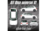 Kit déco Universel 01 Rallye – Personnalisation véhicule | Stick Line