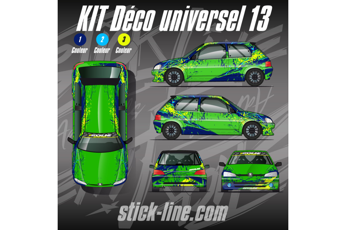 Kit déco Universel 13 Rallye – Personnalisation véhicule | Stick Line