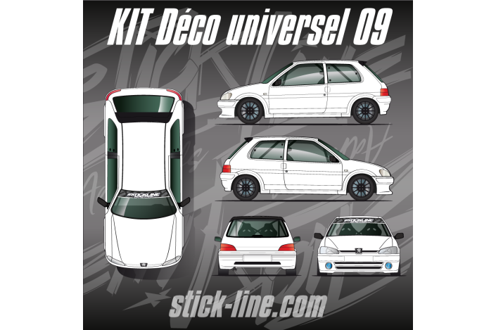 Kit déco Universel 09 Rallye – Personnalisation véhicule | Stick Line