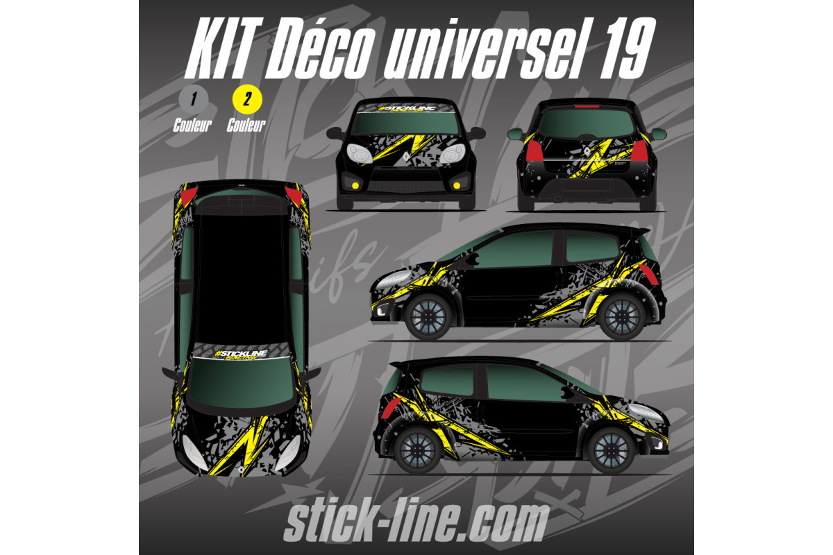 Kit déco Universel 19 Rallye – Personnalisation véhicule | Stick Line