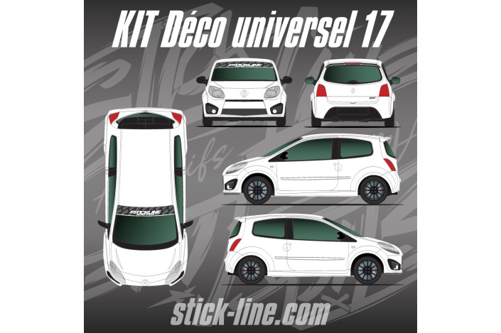 Kit déco Casque universel 17 Rallye – Personnalisation casque | Stick Line