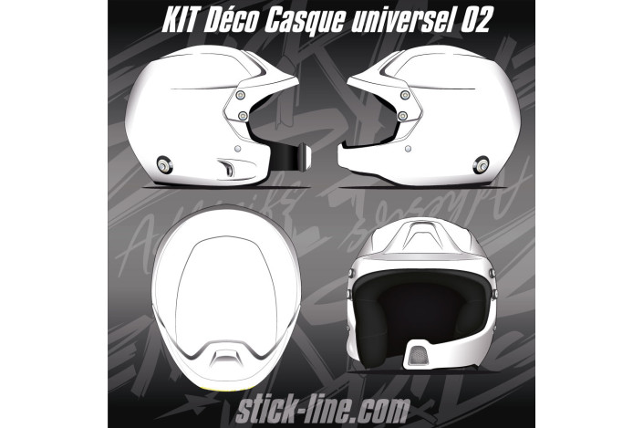 Kit déco Casque universel 02 – Personnalisation casque | Stick Line