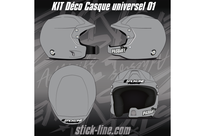 Kit déco Casque universel 01 – Personnalisation casque | Stick Line