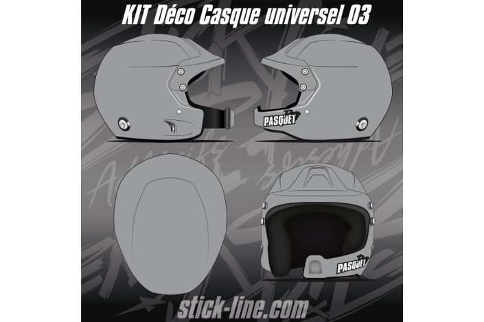 Kit déco Casque universel 03 – Design unique & personnalisation Stick Line