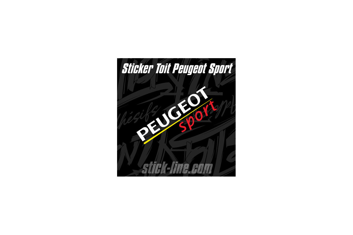 Stickers Toit Peugeot Sport 34x98cm – Stickline Adhésifs
