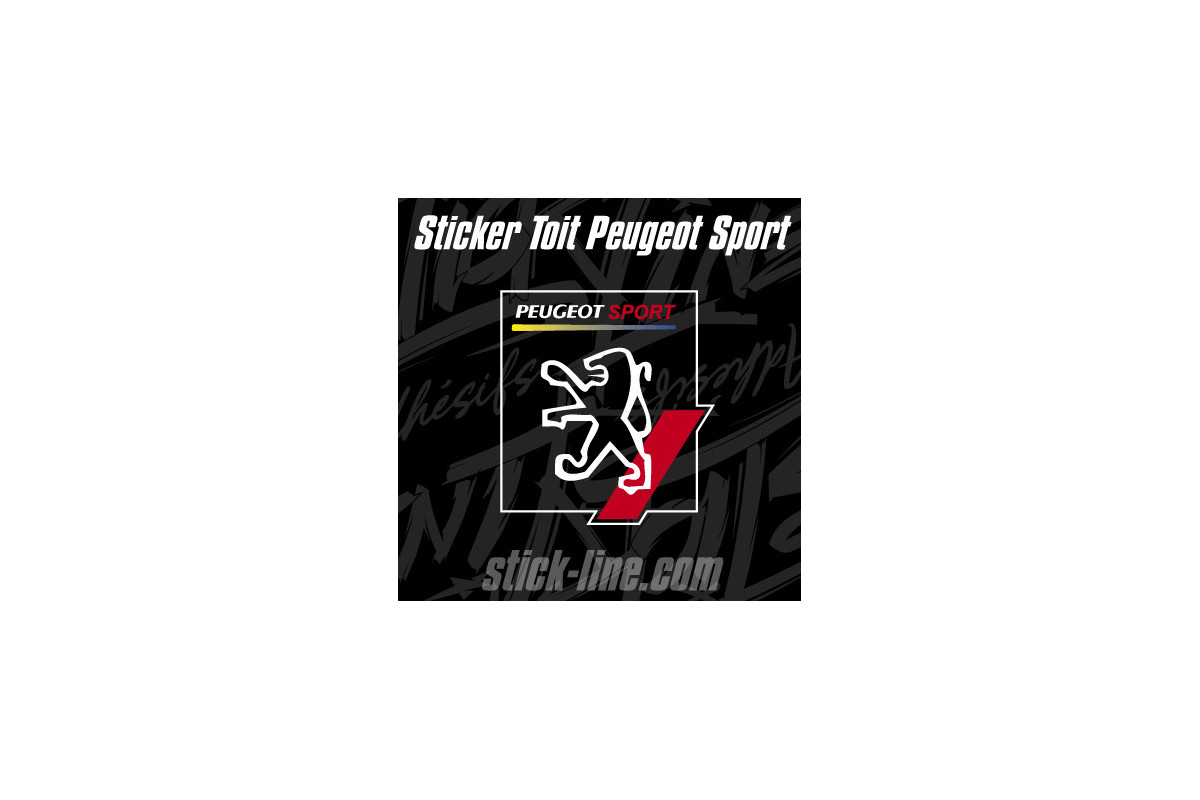 Stickers Toit Peugeot Sport 82x75cm Blanc – Stickline Adhésifs