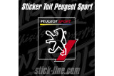 Stickers Toit Peugeot Sport 82x75cm Blanc – Stickline Adhésifs