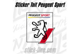 Stickers Toit Peugeot Sport 82x75cm Noir – Stickline Adhésifs