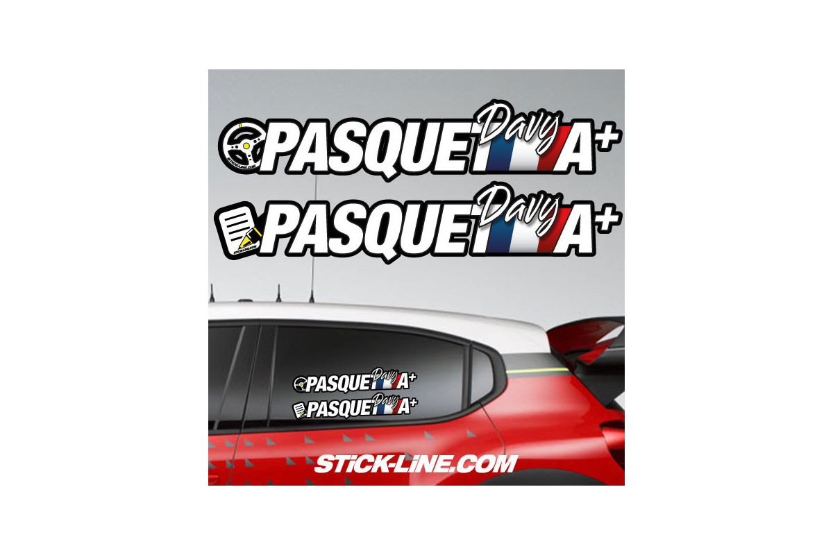 Kits Noms Stick Line – Identité personnalisée pour pilotes et copilotes de rallye