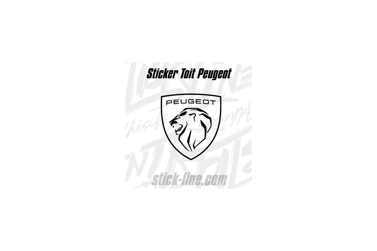 Stickers Toit Peugeot Sport Noir 67x74cm – Stickline Adhésifs