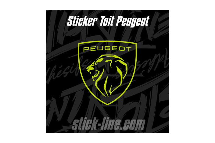 Stickers Toit Peugeot Sport vert 67x74cm – Stickline Adhésifs