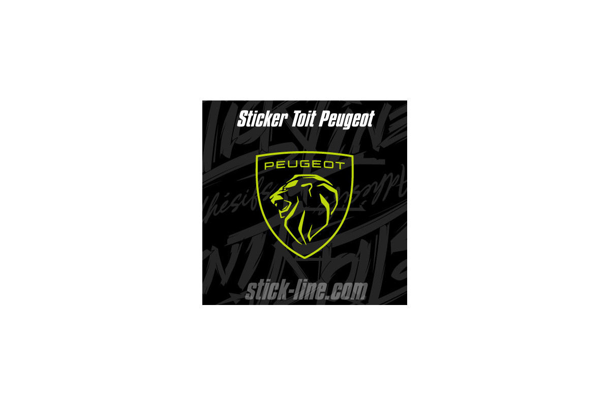 Stickers Toit Peugeot Sport vert 67x74cm – Stickline Adhésifs