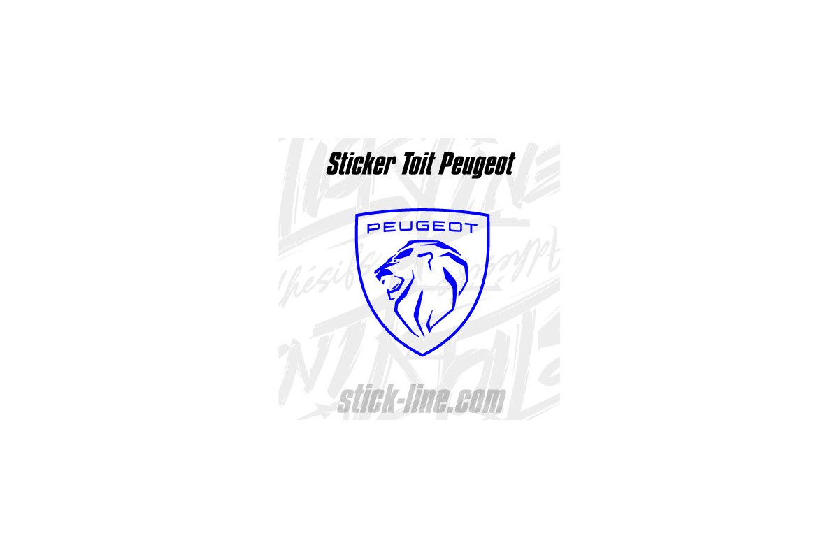 Stickers Toit Peugeot Sport bleu 67x74cm – Stickline Adhésifs