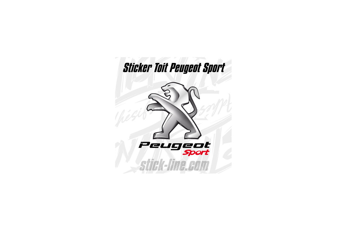 Stickers Toit Peugeot Sport 88x90cm – Stickline Adhésifs