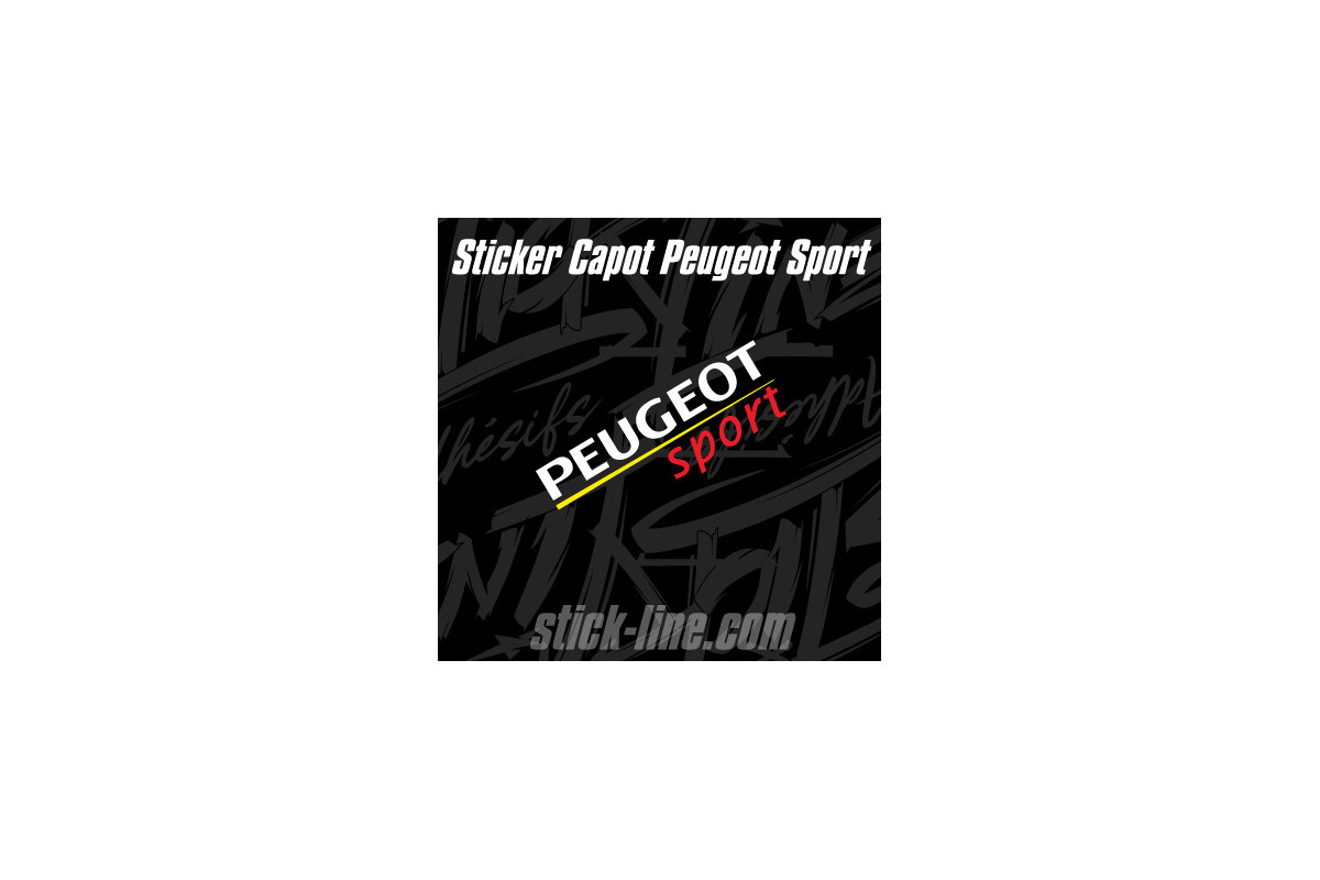 Stickers Toit Peugeot Sport 28x81cm Blanc – Stickline Adhésifs