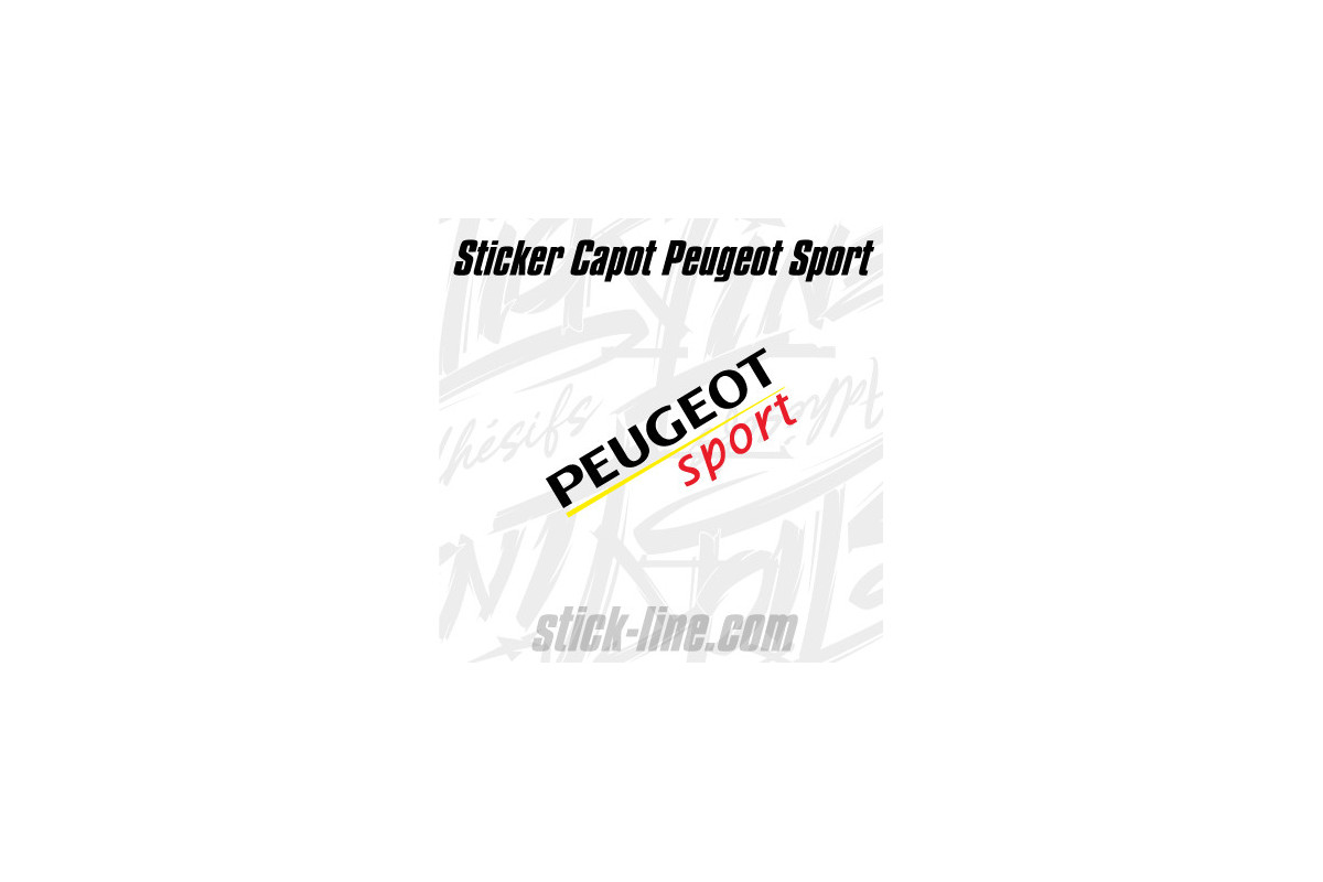 Stickers Toit Peugeot Sport 28x81cm Noir – Stickline Adhésifs