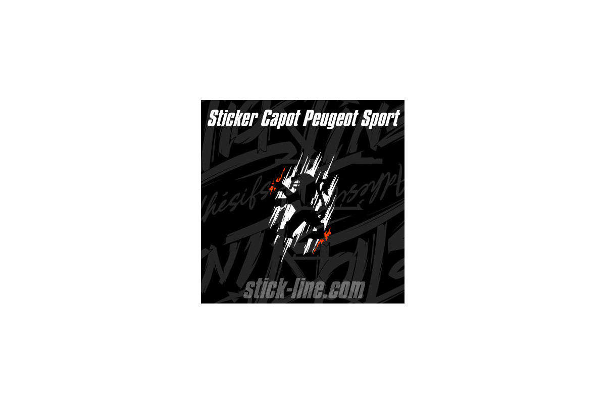 Stickers Toit Peugeot Sport 49x77cm – Stickline Adhésifs