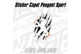 Stickers Toit Peugeot Sport 49x77cm Noir Rouge – Stickline Adhésifs