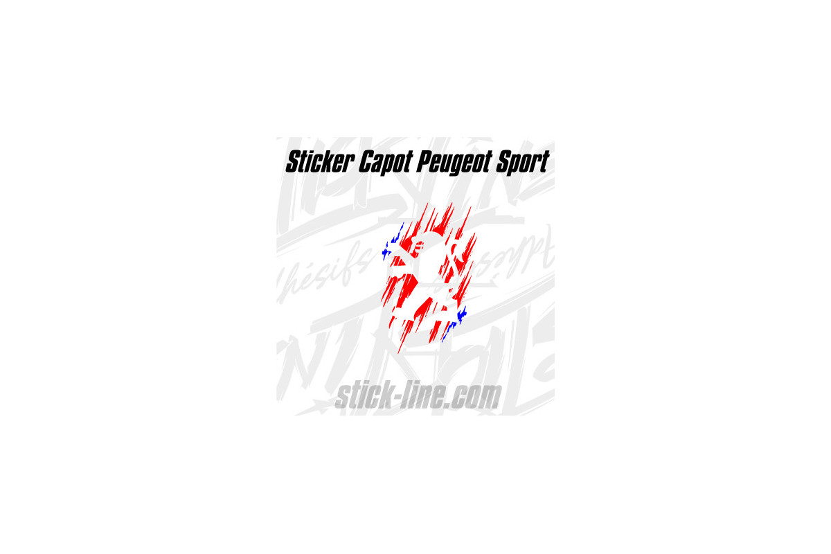 Stickers Toit Peugeot Sport Bleu 49x77cm – Stickline Adhésifs
