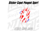 Stickers Toit Peugeot Sport Bleu 49x77cm – Stickline Adhésifs