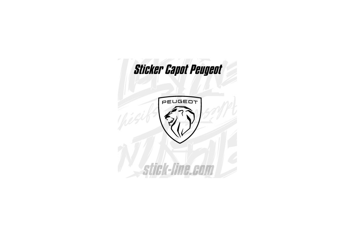 Stickers Toit Peugeot Sport 52x57cm Noir – Stickline Adhésifs