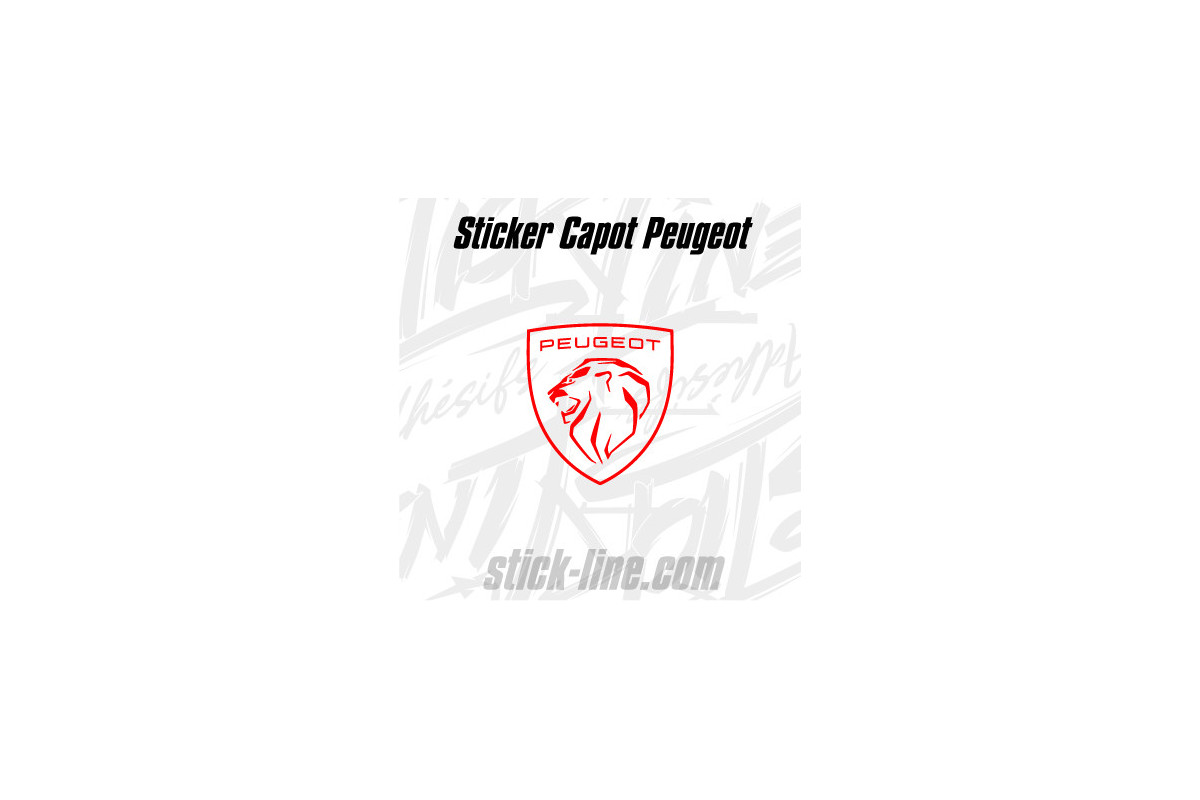 Stickers Toit Peugeot Sport 52x57cm Rouge – Stickline Adhésifs