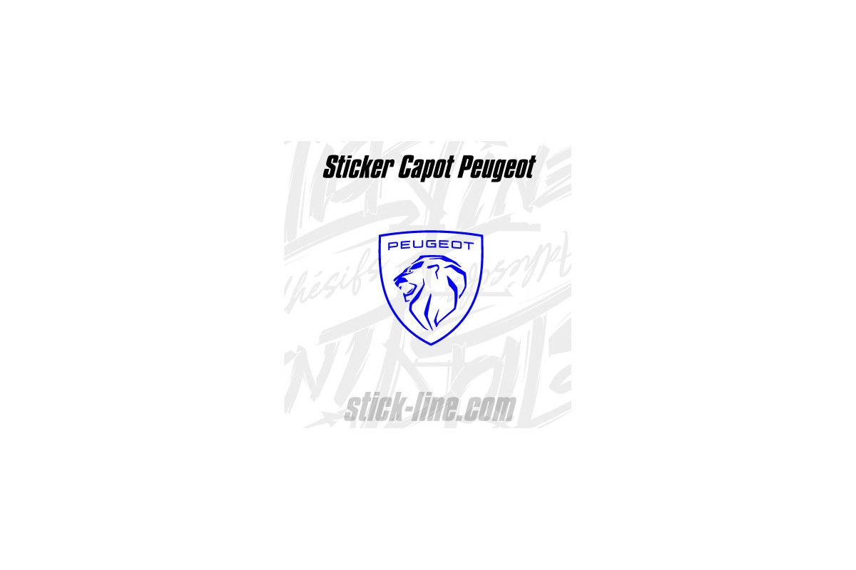 Stickers Toit Peugeot Sport 52x57cm Bleu – Stickline Adhésifs