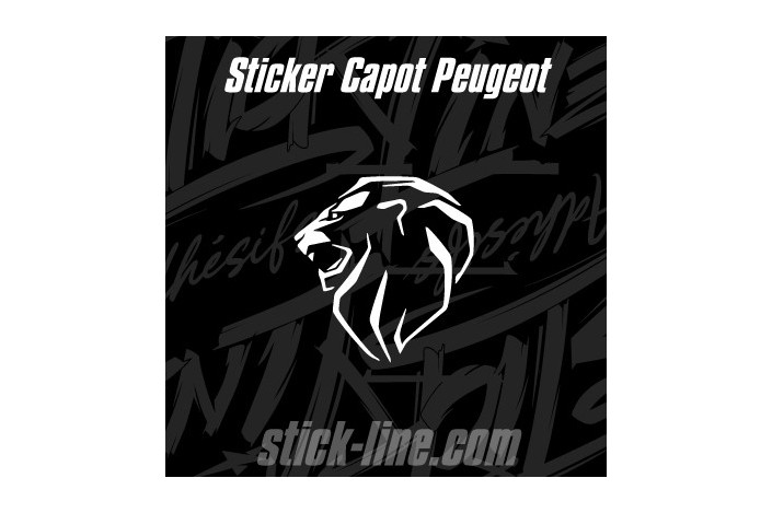 Stickers Toit Peugeot Sport 52x57cm – Stickline Adhésifs
