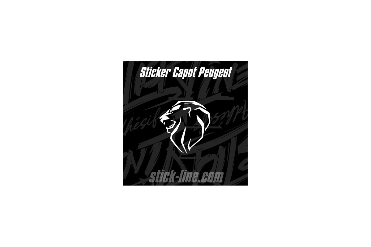 Stickers Toit Peugeot Sport 52x57cm – Stickline Adhésifs